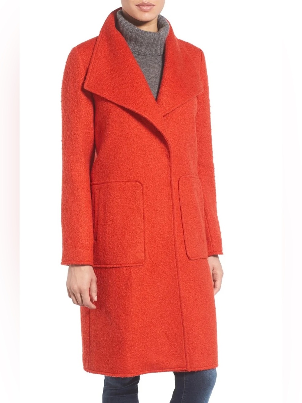 Bernardo Wool-Blend Long Coat